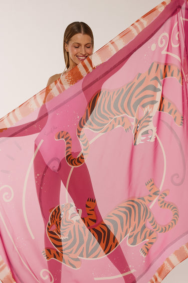 Panneau Kali in polyester georgette | 130x200cm
