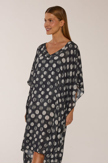 Kaftan curto de viscose Fases da Lua
