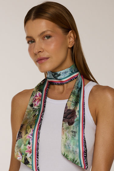 Twilly Elefante em cetim de poliéster | 8x130cm