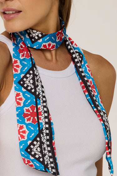 Twilly Mosaico em cetim de poliéster | 8x130cm