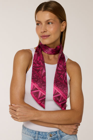 Twilly Ramos de Púrpura pink em cetim de seda | 8x130cm