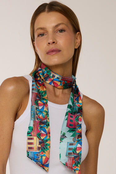 Twilly Olinda em cetim de poliéster | 8x130cm