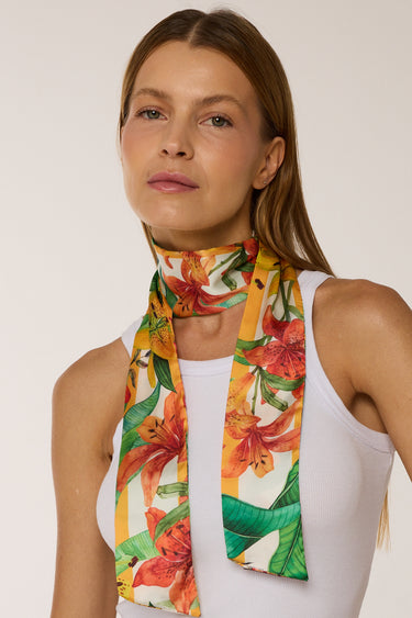 Twilly Citrus em cetim de poliéster | 8x130cm