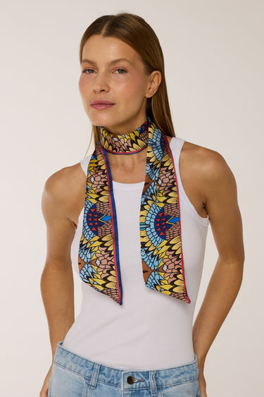 Twilly Leão em cetim de poliéster | 8x130cm