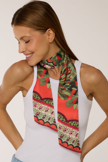 Twilly Pantanal em cetim de poliéster | 8x130cm