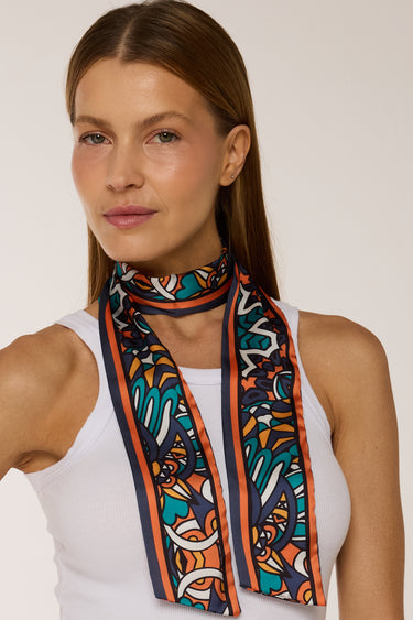 Twilly Mandala Pétalas em cetim de poliéster | 8x130cm