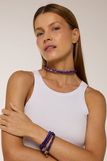 Kit Purple Branches | necklace + spiral bracelet