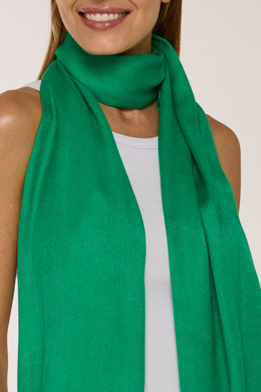 Pashmina verde bandeira de viscose | 35x180cm