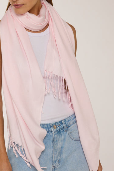 Pashmina rosa claro de viscose | 70x180cm