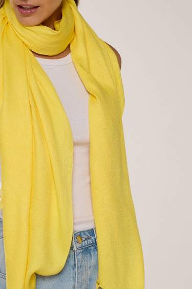 Pashmina amarela de viscose | 70x180cm