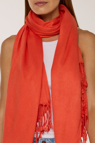 Pashmina laranja de viscose | 70x180cm