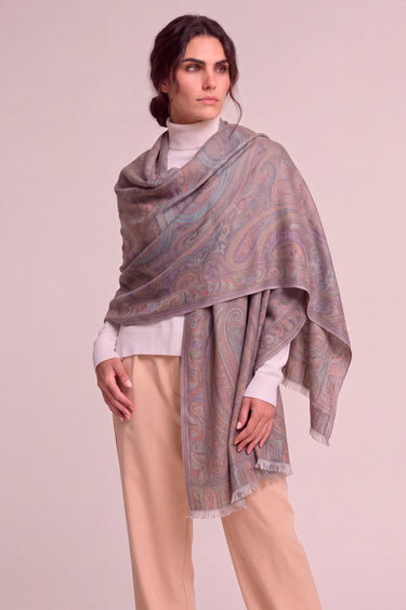 Pashmina Arabesque in modal with Indian silk | 057