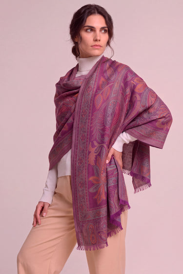 Pashmina Arabesque in modal with Indian silk | 058