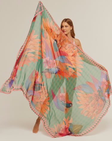 Panneau Guardiã dos Portais em georgete de poliéster | 130x200cm