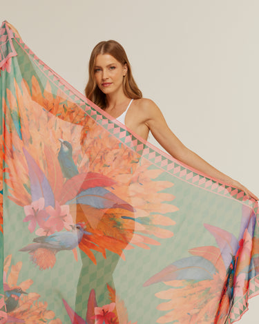 Panneau Guardiã dos Portais em georgete de poliéster | 130x200cm