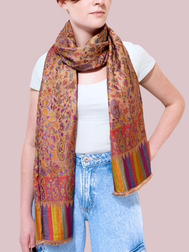 Pashmina Arabesco em modal com seda indiana | 042