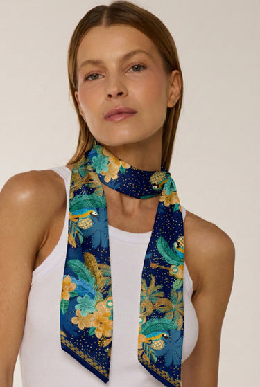 Twilly Encanto Carioca em cetim de seda | 8x130cm