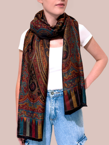 Pashmina Arabesco em modal com seda indiana | 044