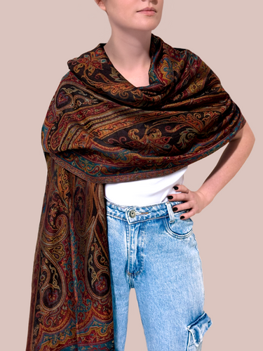 Pashmina Arabesco em modal com seda indiana | 044