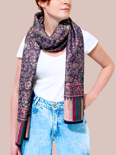 Pashmina Arabesco em modal com seda indiana | 045