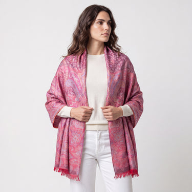 Pashmina Arabesque in modal with Indian silk | 066