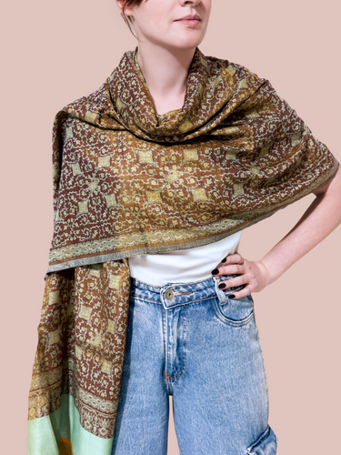Pashmina Arabesco em modal com seda indiana | 048
