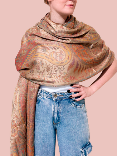 Pashmina Arabesco em modal com seda indiana | 049