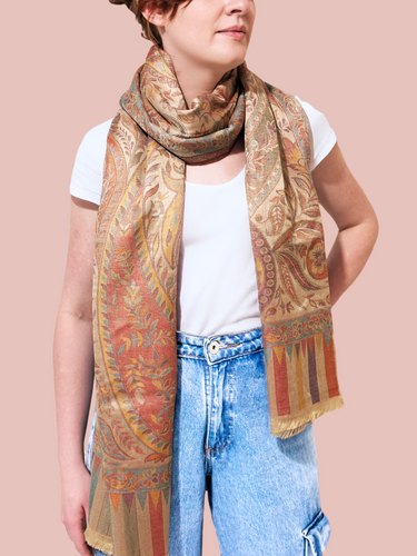 Pashmina Arabesco em modal com seda indiana | 049