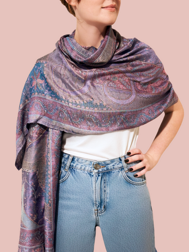 Pashmina Arabesco em modal com seda indiana | 050