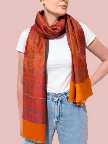 Pashmina Arabesco em modal com seda indiana | 051