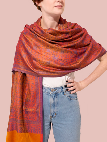 Pashmina Arabesco em modal com seda indiana | 051