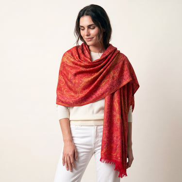 Pashmina Arabesque in modal with Indian silk | 076