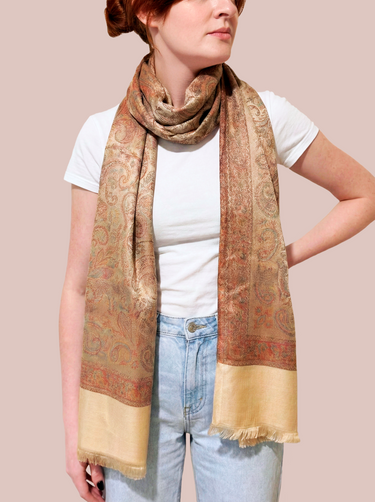 Pashmina Arabesco em modal com seda indiana | 053