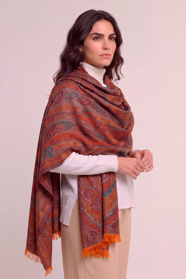 Pashmina Arabesque in modal with Indian silk | 072