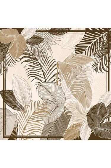 Lenço Selva Terrosa em cetim de poliéster | 90x90cm