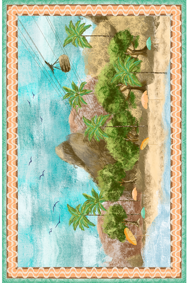 Panneau Bossa in viscose | 130x200cm