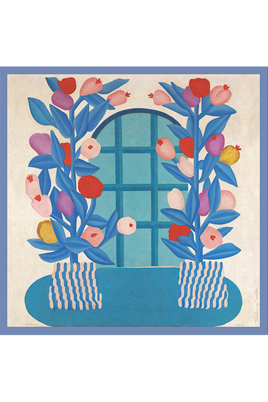 Lenço Romance em cetim de seda | 65x65cm