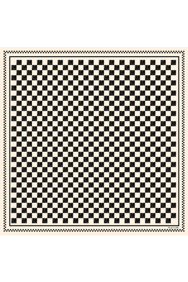 Max lenço Race em mousseline de seda | 130x130cm