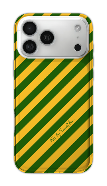 Capa anti-impacto personalizada Listrado verde e amarelo