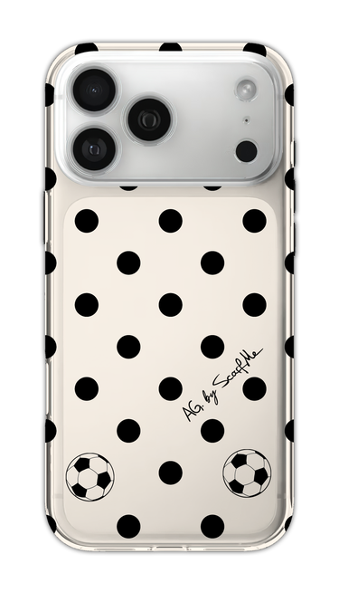 Capa anti-impacto personalizada Poá Bolas off white