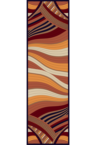 Echarpe Modern Dubai terroso em mousseline de seda | 60x210cm
