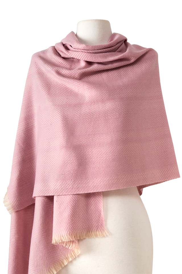   - CASHMERE ESPINHA DE PEIXE ROSA BEBÊ | 70X200CM- Scarf Me 