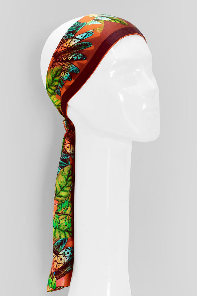  - FAIXA TWILLY SCARF ME ARARA TROPICAL / CETIM POLIÉSTER- Scarf Me 