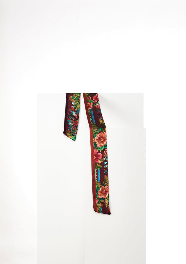   - FAIXA TWILLY SCARF ME ARARA TROPICAL / CETIM POLIÉSTER- Scarf Me 
