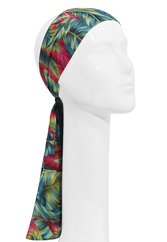   - TWILLY SCARF ME FOLHAS BLUE / CETIM POLIÉSTER- Scarf Me 