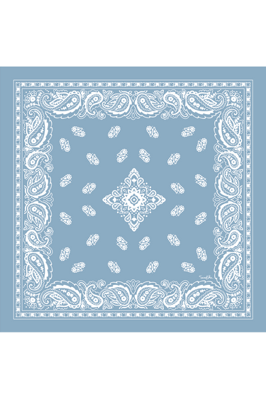 Bandana Clássico azul bebê em algodão | 65x65cm