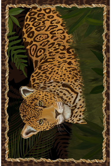 Pareô double face Olhar da Mata em cetim de seda | 130x200cm