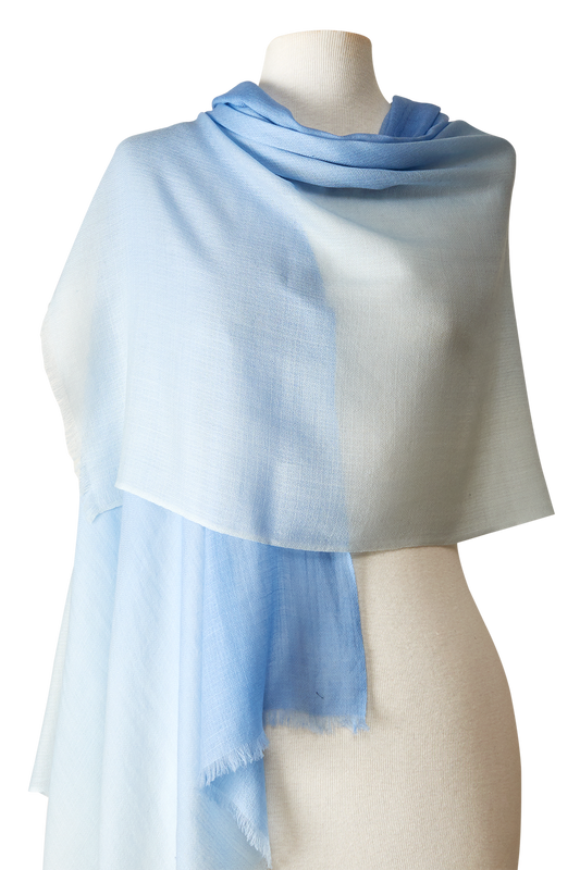   - Cashemere Himalaia degradê azul claro- Scarf Me 