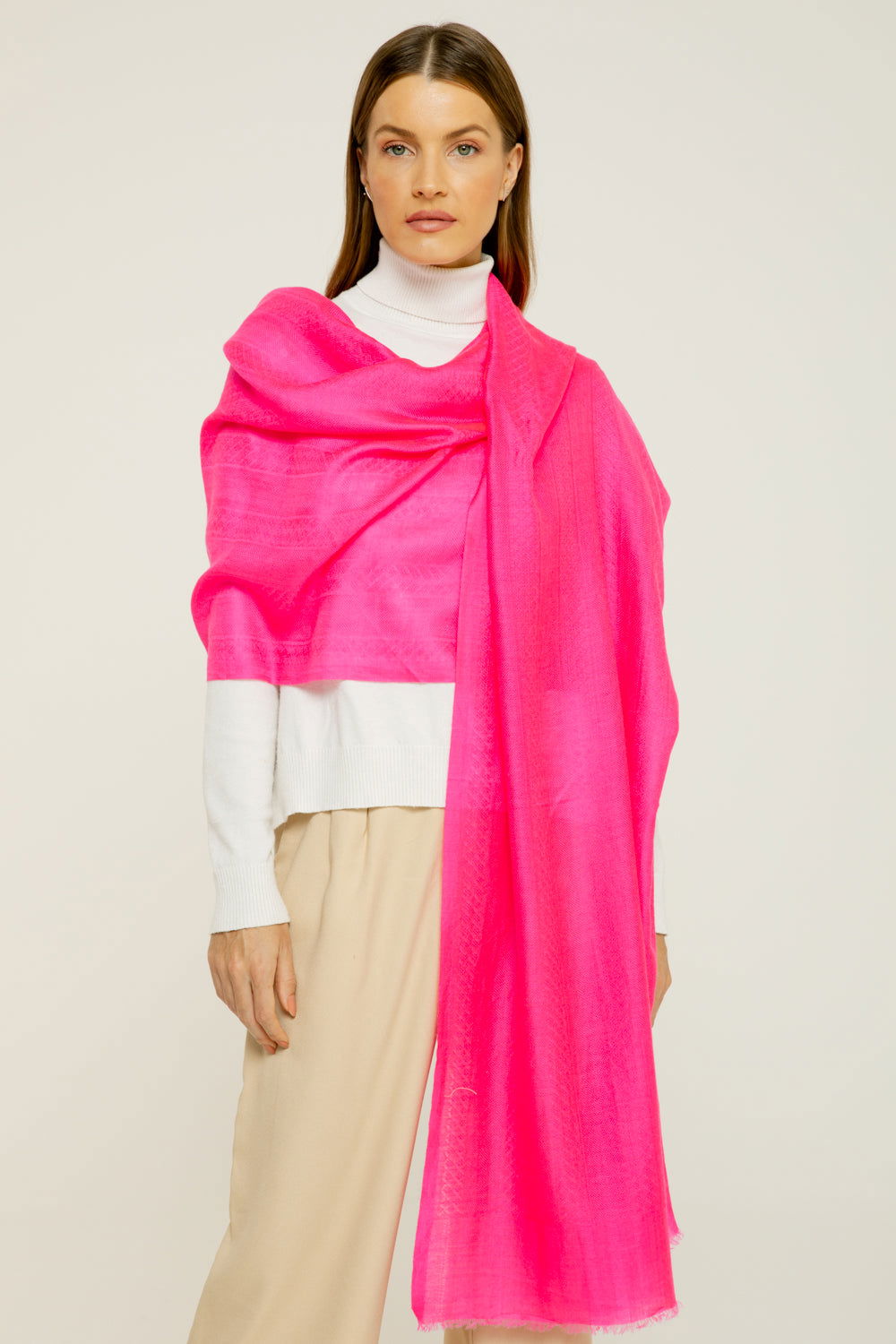   - Cashmere Baby pink neon- Scarf Me 