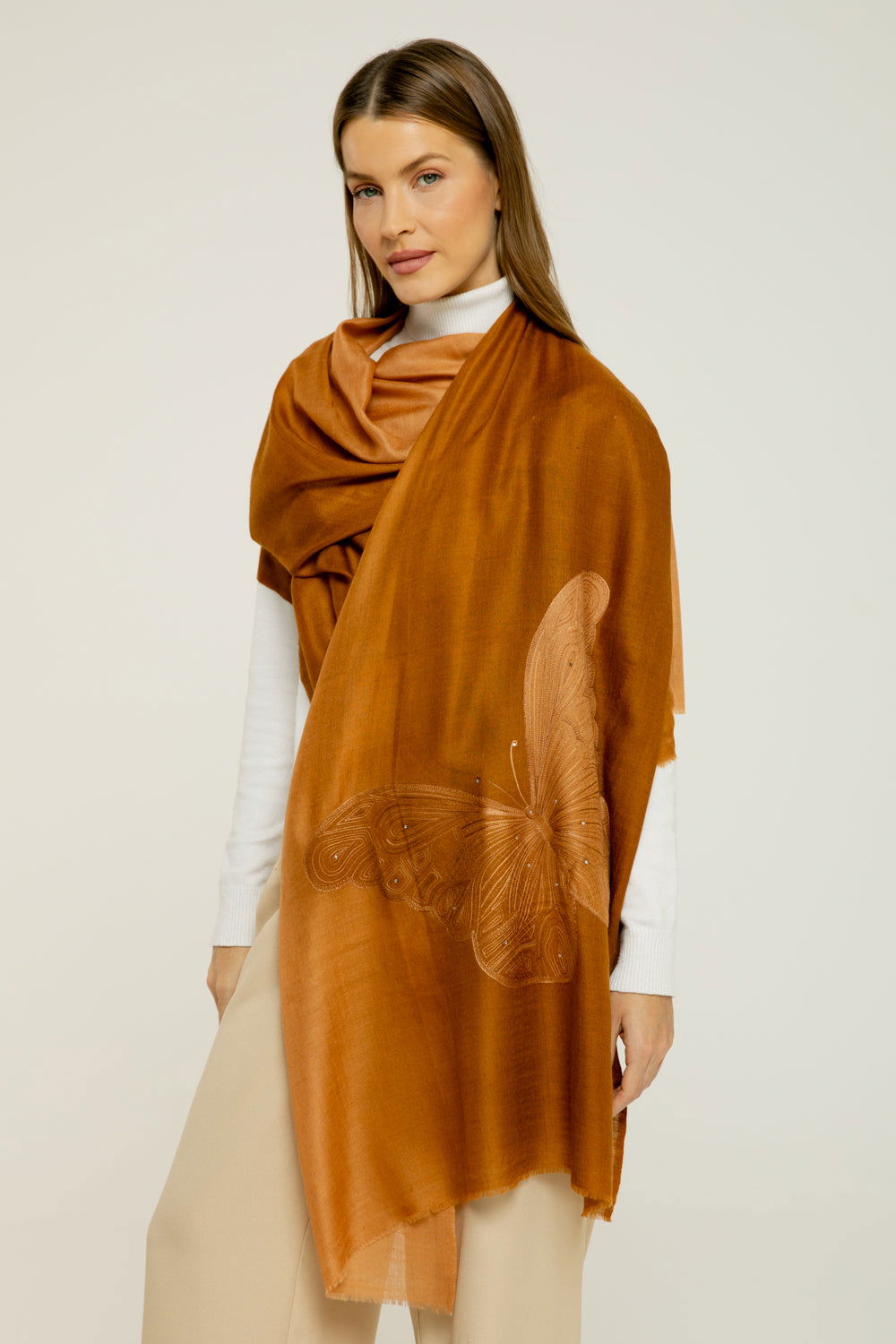   - Cashmere Bordado butterfly mel- Scarf Me 